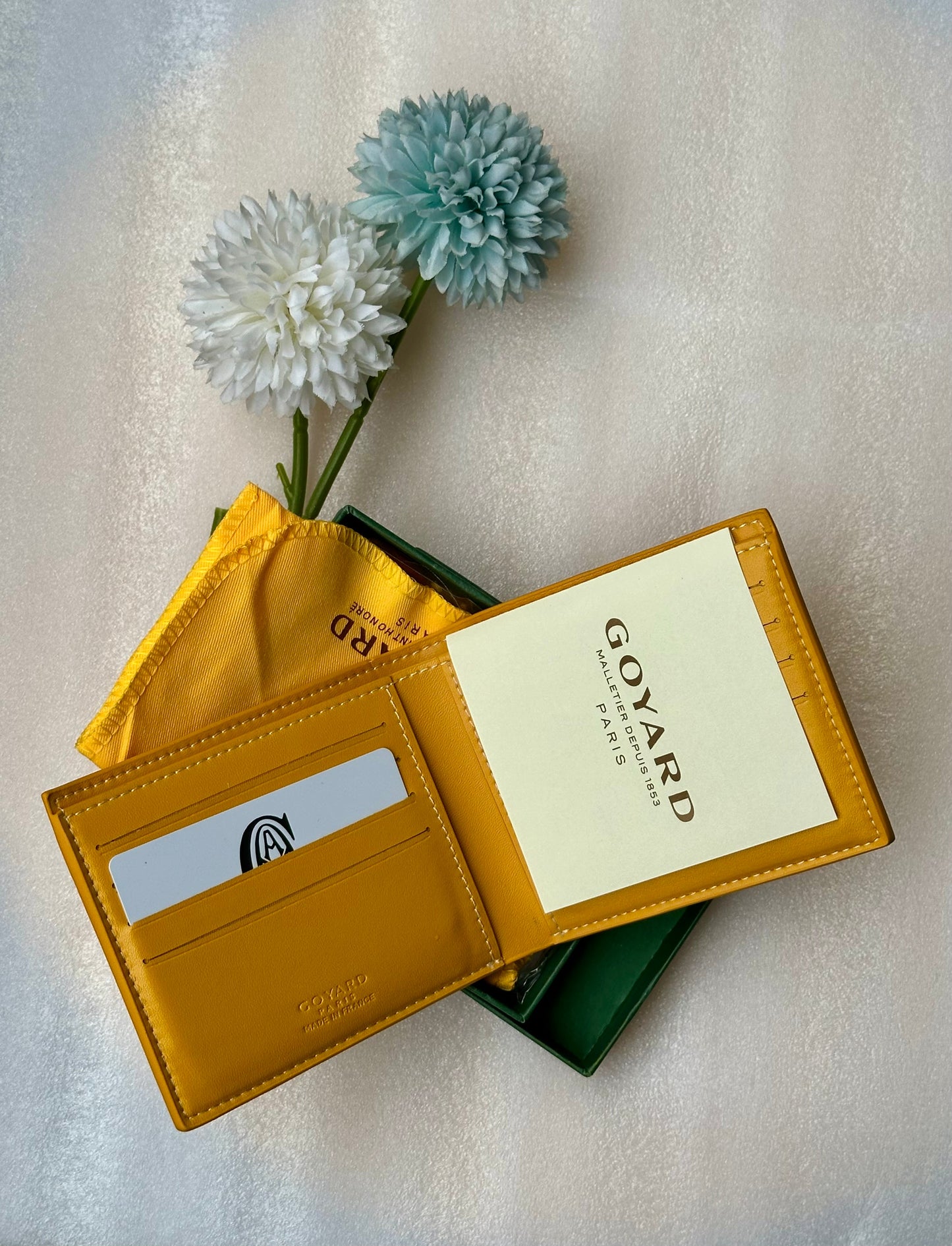 Goyard wallet yellow