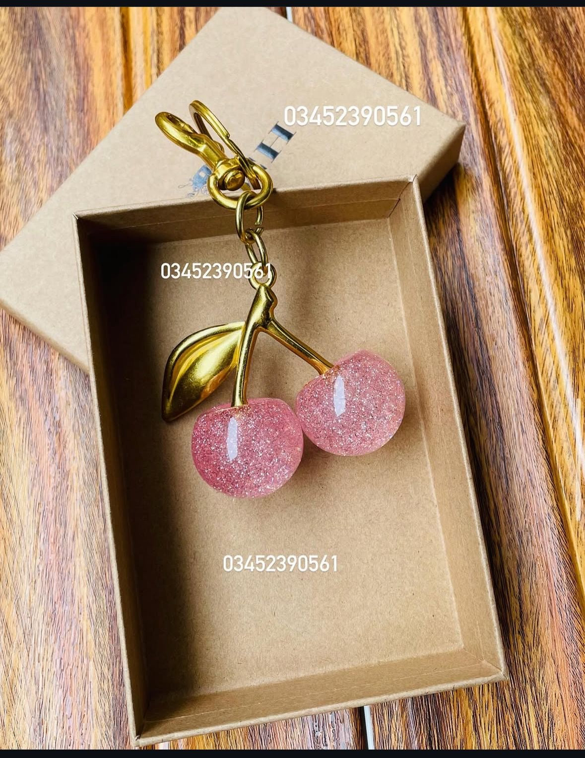 Coach charm pink keychain