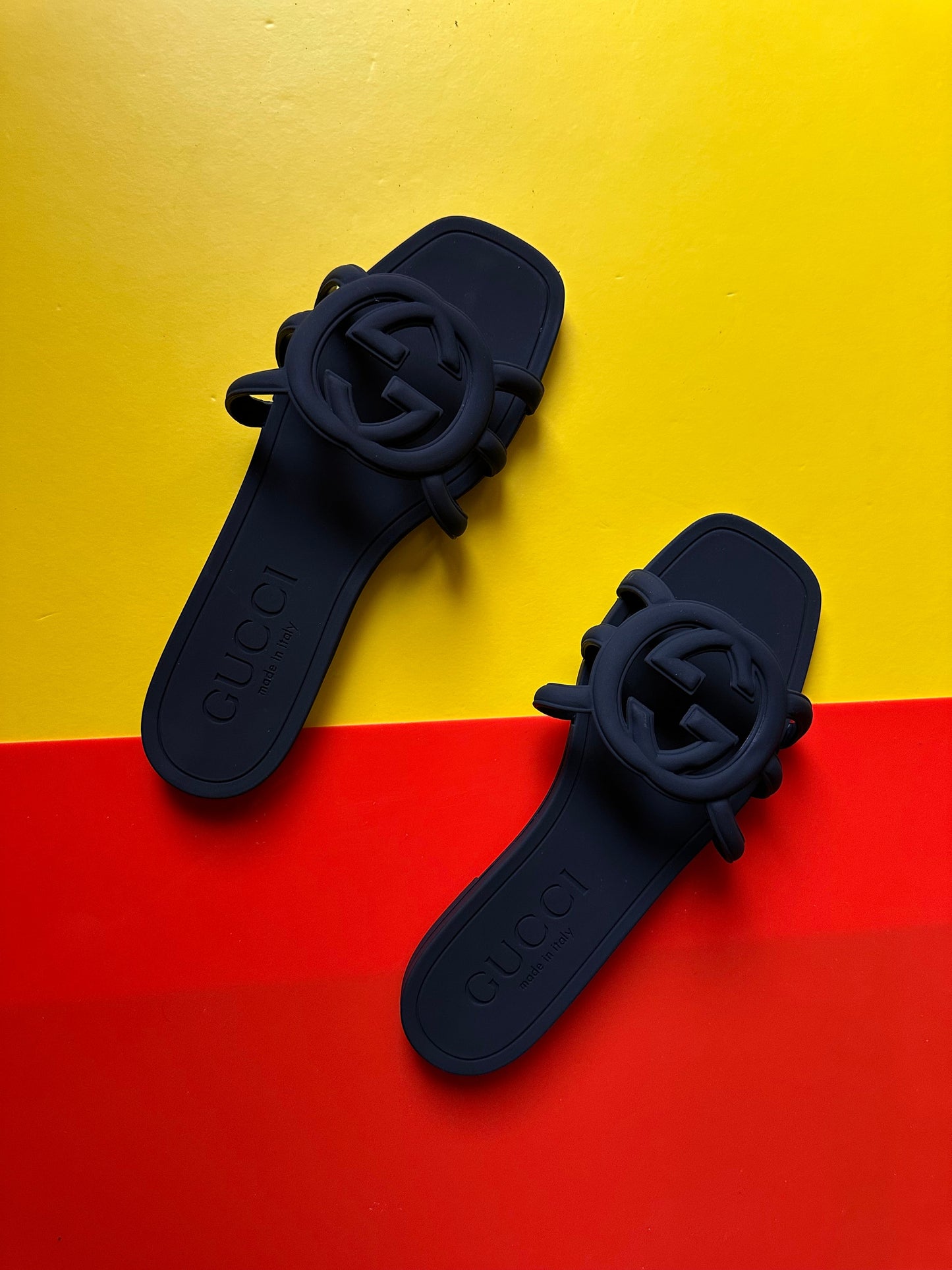 GG black slipper/slide famous brand