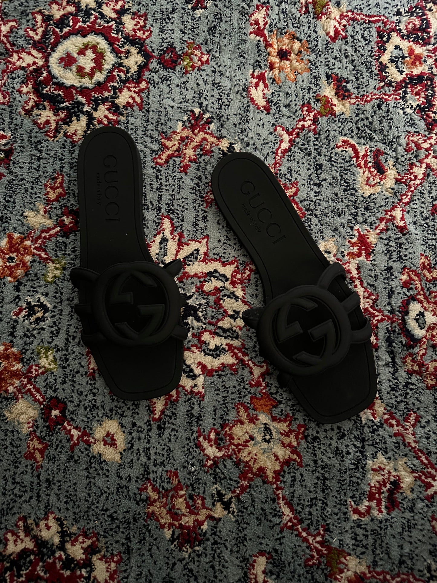 GG slide black famous brand