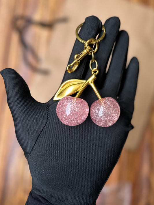 Coach charm pink keychain