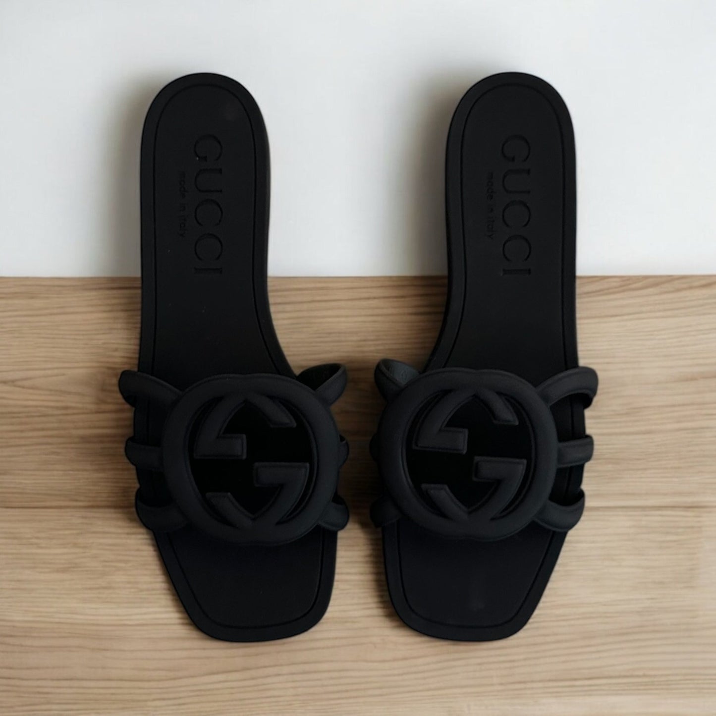 GG slide black famous brand