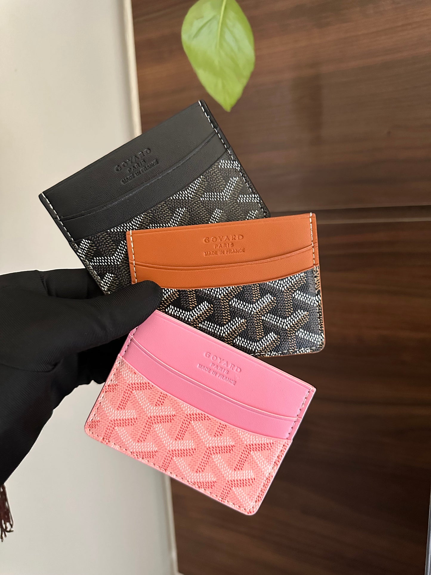 Pink Brown Black cardholder's famous brand